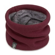 Neck Warmer for Men Women Fleece Neck Gaiter Winter Double-layer Thick Knit Circle Loop Infinity Scarf Warm